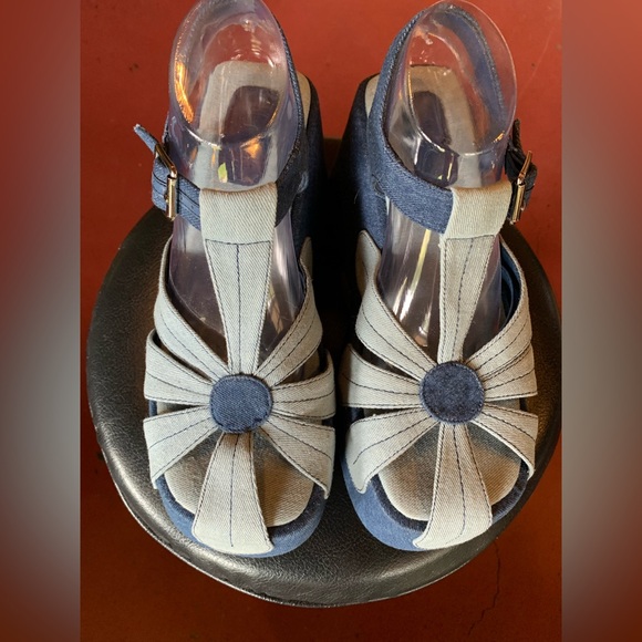 Delia’s Dolls Kill Denim Daisy Platform Sandals Women’s Size 9M - Picture 5 of 12